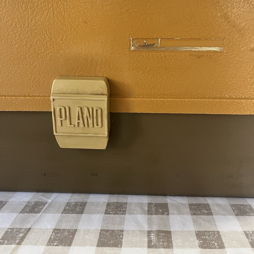 VTG 1979 Plano 3 Tray Tackle Box Fishing Outdoor Camping USA Made Handle - Picture 2 of 11